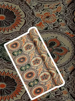 Mopak decor Polyester Solid Fridge Mat & Cover50045 (Orange)