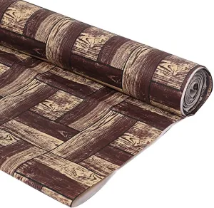 mopak decor Polyester Solid Fridge Mat & Cover50045(Brown)