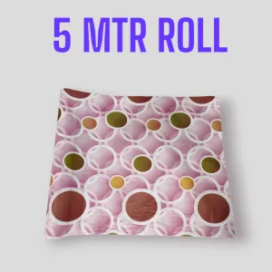 Mopak Decor Polyester Solid Pink Circle Fridge Mat & Cover - Pack of 1 (5 Meter).