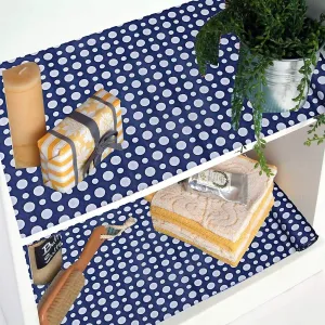 Mopak Decor ShelfLiner used for Wardrobe kitchen cabinet Drawer Slab Roll (Blue Dot)
