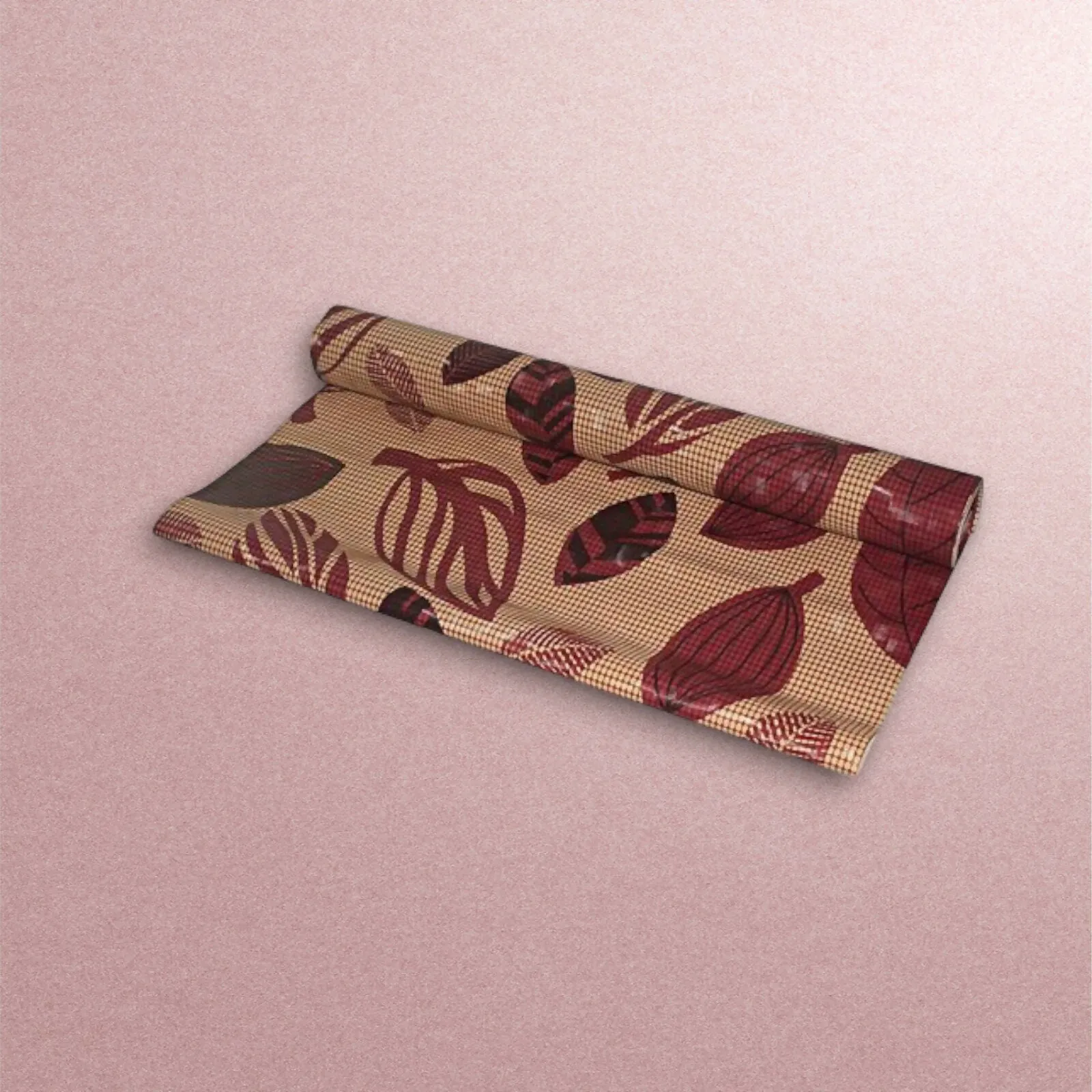 Mopak Decor ShelfLiner used for Wardrobe kitchen cabinet Drawer Slab Roll (Brown Black Leaf)