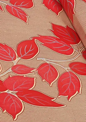 Mopak Decor ShelfLiner used for Wardrobe kitchen cabinet Drawer Slab Roll (Brown Red Leaf)