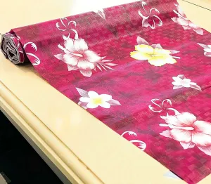 Mopak Decor ShelfLiner used for Wardrobe kitchen cabinet Drawer Slab Roll (Maroon Yellow Flower)