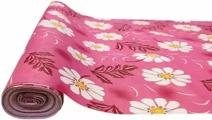 Mopak Decor ShelfLiner used for Wardrobe kitchen cabinet Drawer Slab Roll (Pink Flower)