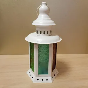Moroccan Hexagonal White Lantern
