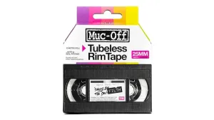 Muc-Off Tubeless Rim Tape, 25mm - Adhesive Bike Tire Liner, Tubeless Tape for MTB/Road/Gravel Bikes - Tubeless Kit Including 10m Roll of Bike Tape