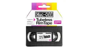 Muc-Off Tubeless Rim Tape, 35mm - Adhesive Bike Tire Liner, Tubeless Tape for MTB/Road/Gravel Bikes - Tubeless Kit Including 10m Roll of Bike Tape