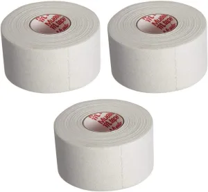 Mueller MTape Athletic Trainers' Tape for All Sports - (3) Roll Pack (White)
