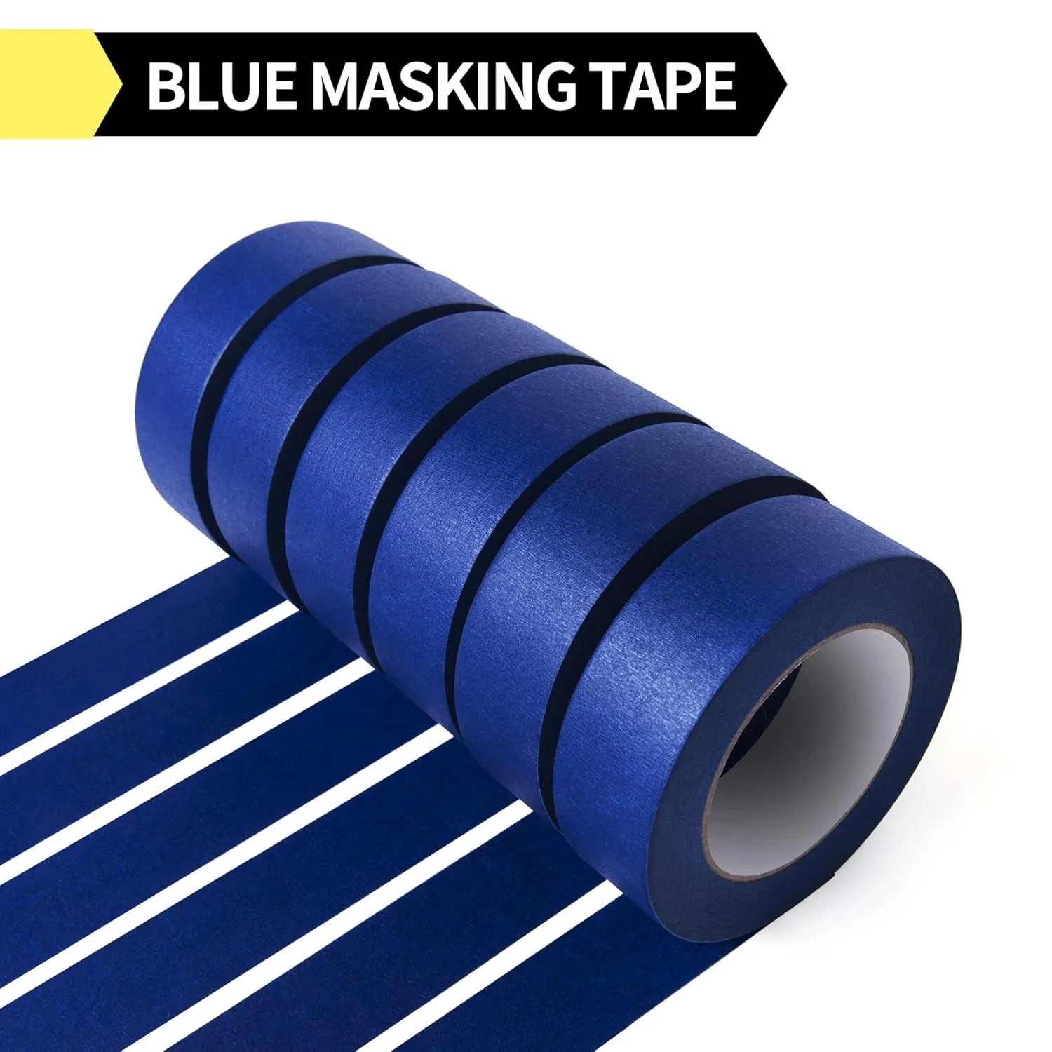 Multi-Surface Painter's Tape, UV Anti Residue Free Blue Tape, Wall Painting Masking Tape with Sharp Lines for Indoor Outdoor Painting, 1.41 inch x 60 Yard, 36 Rolls