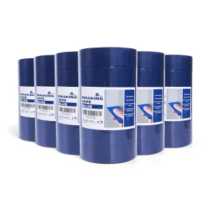 Multi-Surface Painter's Tape, UV Anti Residue Free Blue Tape, Wall Painting Masking Tape with Sharp Lines for Indoor Outdoor Painting, 1.41 inch x 60 Yard, 36 Rolls