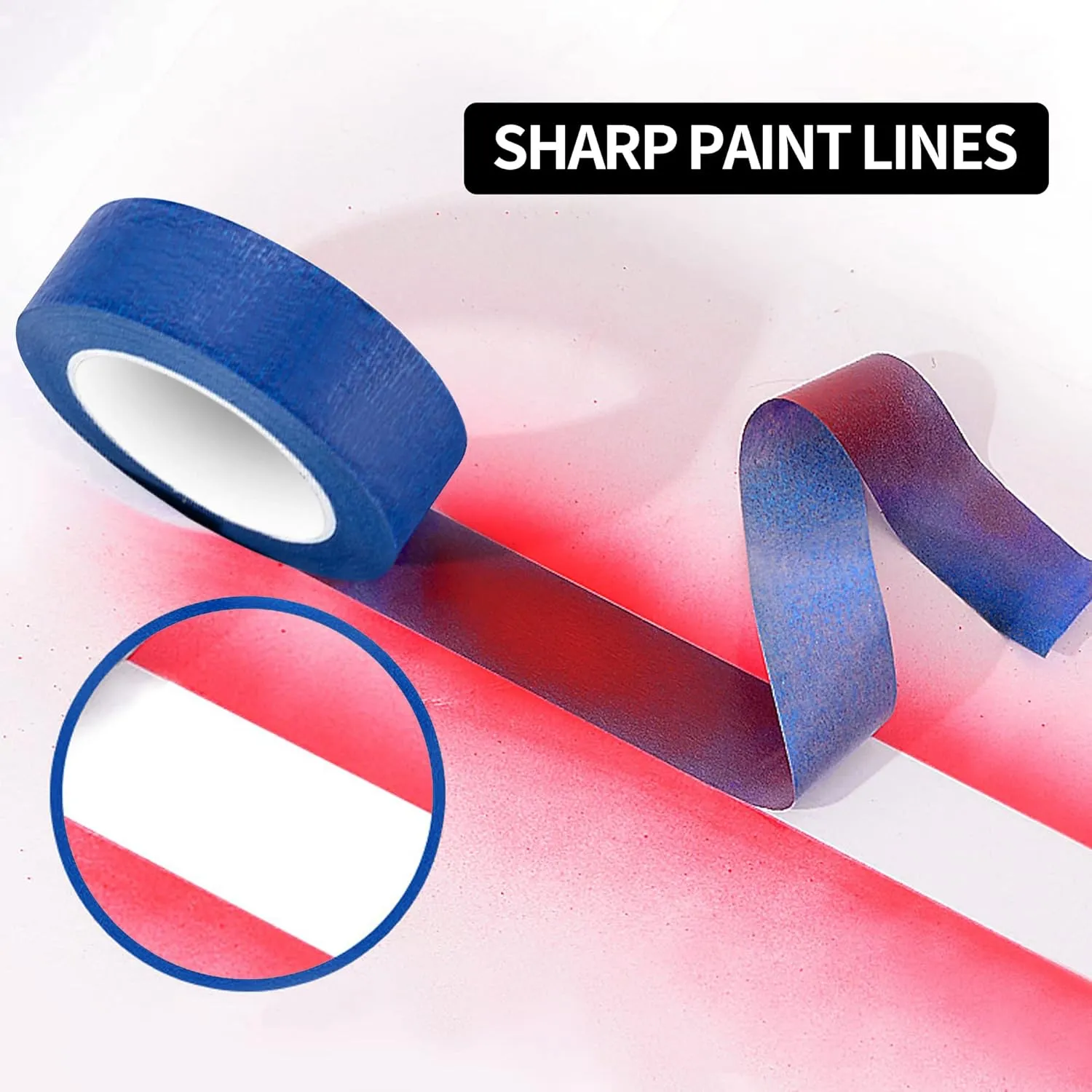 Multi-Surface Painter's Tape, UV Anti Residue Free Blue Tape, Wall Painting Masking Tape with Sharp Lines for Indoor Outdoor Painting, 1.41 inch x 60 Yard, 36 Rolls