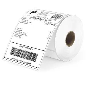 MUNBYN 4"x6" Direct Thermal Shipping Labels, Durable Waterproof, Oil-Proof, Scratch-Proof, Alcohol-Resistant, Tear-Resistant Label Paper for Thermal Printers, Packages, and Logistics, 380 Sheets/Roll