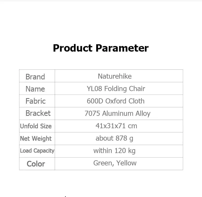 Naturehike Ultralight Portable Folding Camping Chair