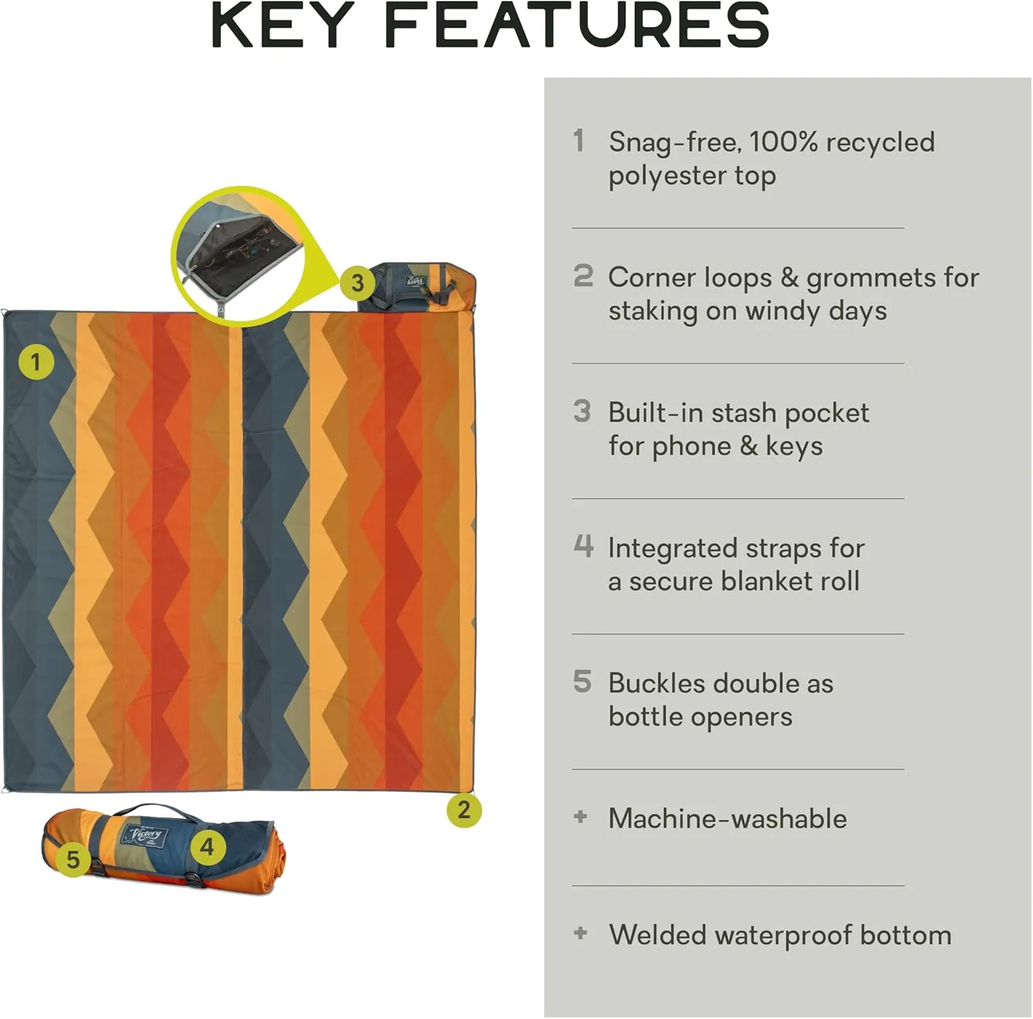NEMO Equipment Victory Blanket - Large - Patio: Fortress Mirage