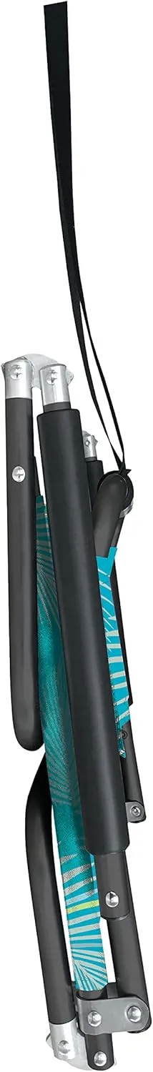 Neso Beach Chairs 2 Pack | Water Resistant with Shoulder Strap and Slip Pocket | Folds Thin (Aqua Fronds, XL)