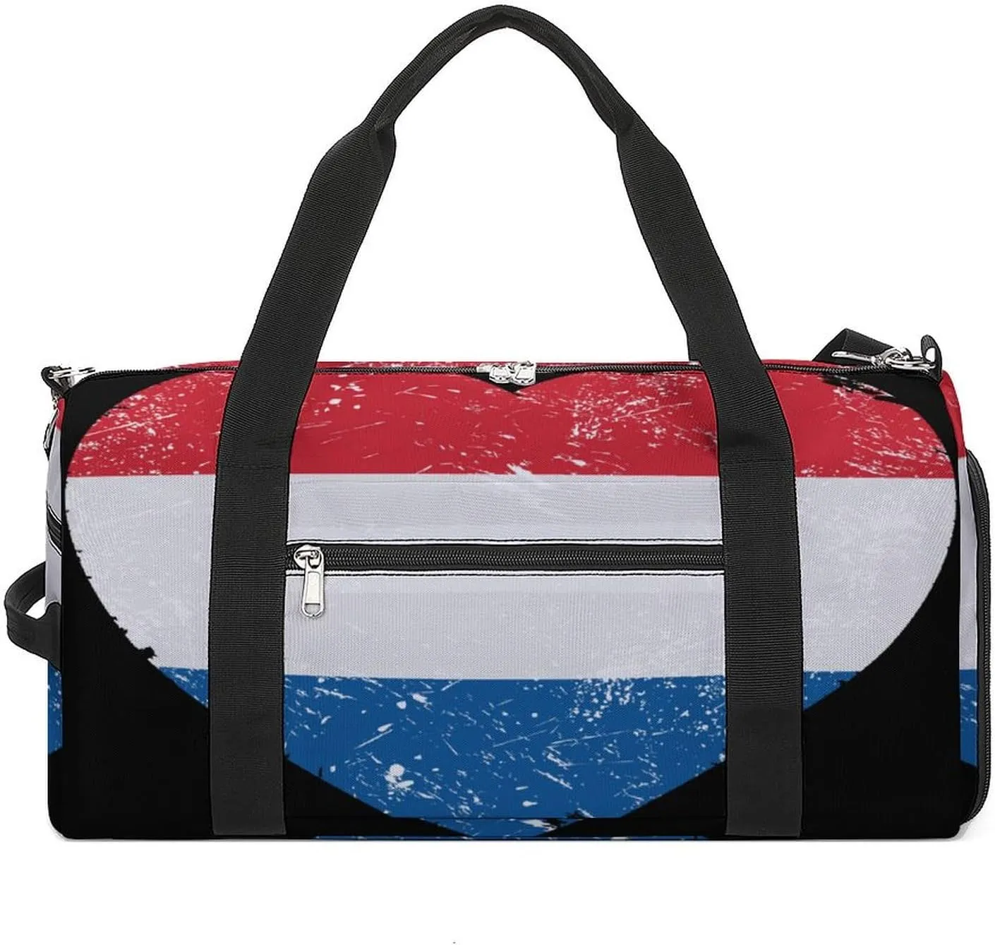 Netherlands Holland Heart Retro Flag Gym Bag-Workout Organizer with Water Resistant Compartments for Gym Lovers
