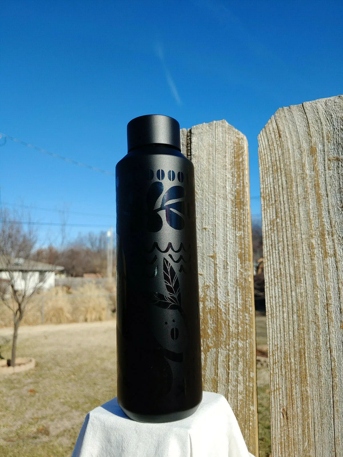 New Starbucks 2020 Black WATER BOTTLE Tumbler Vacuum Insulated 20oz Mermaid