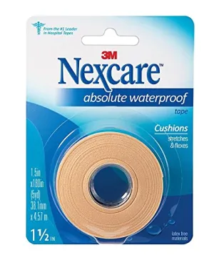 Nexcare Absolute Waterproof Wide Tape, 1.5' X 5 yd. Per Roll (9 Rolls)