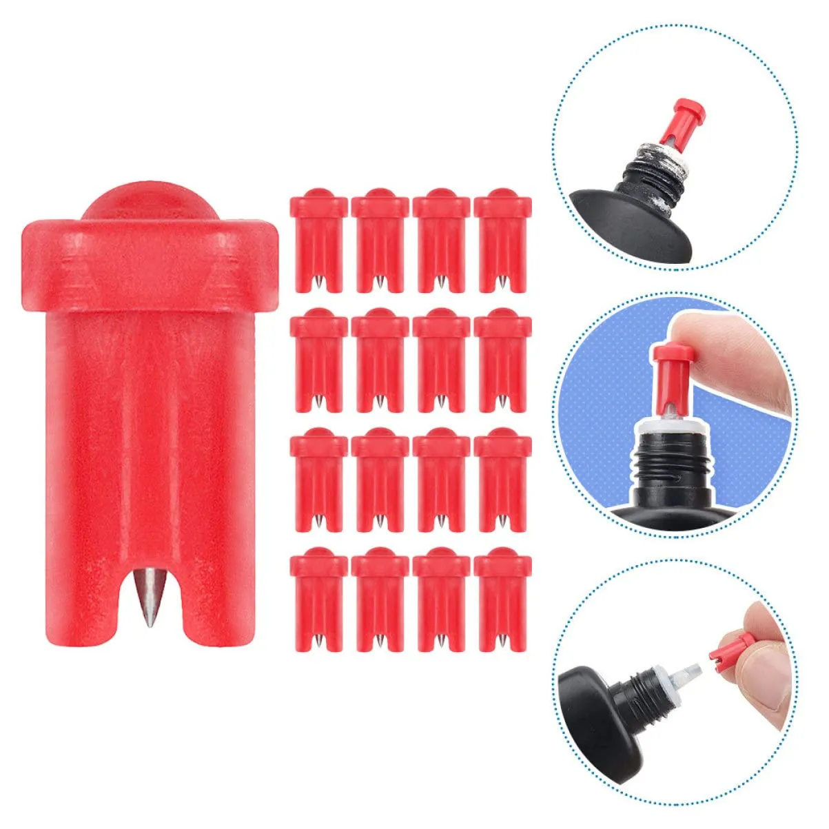 NOLITOY 400pcs Eyelash Extension Anti-blocking Bottle Needles Precision Applicator for Bottles Compact Lash Extension Tool Easy to Use Eyelash Adhesive Pin