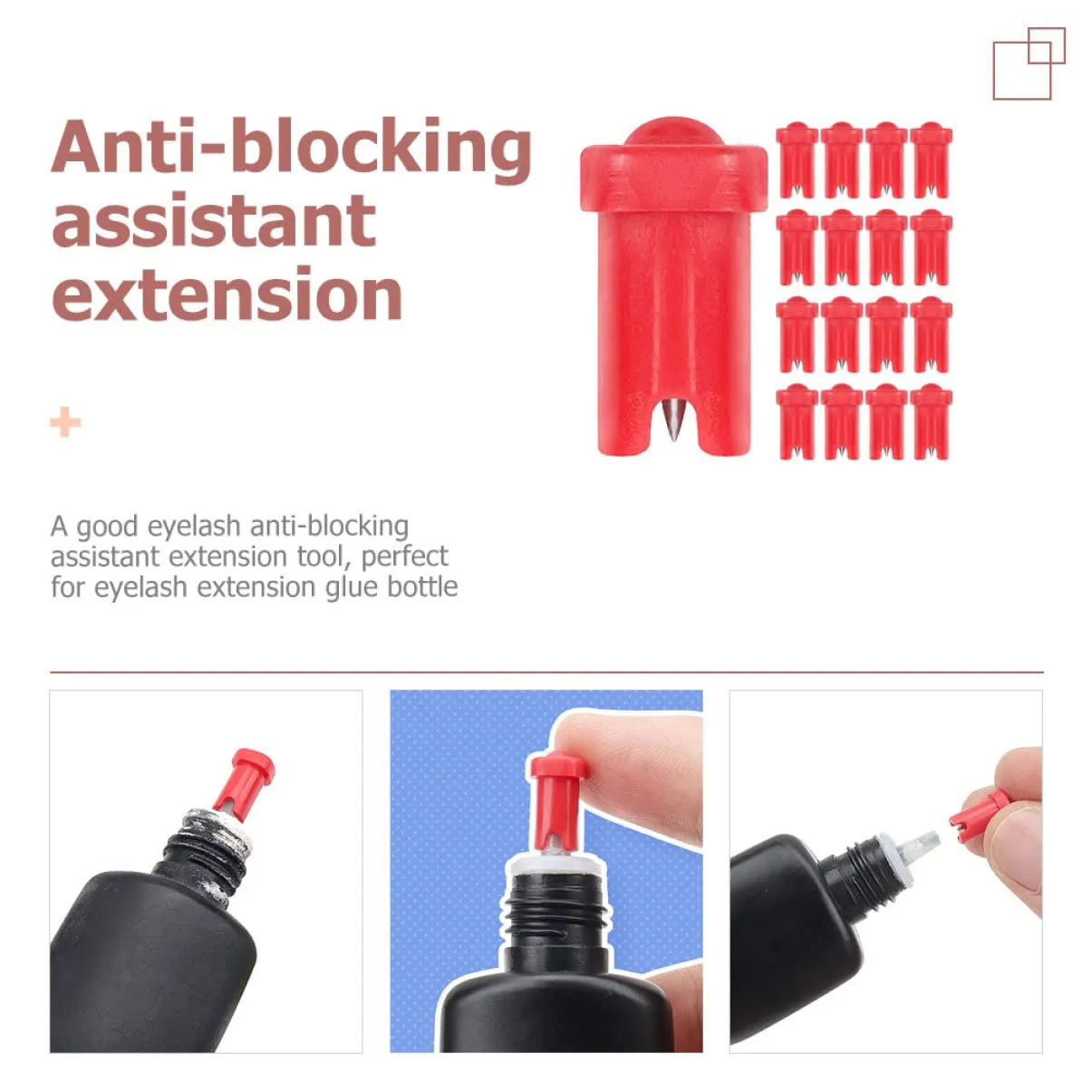 NOLITOY 400pcs Eyelash Extension Anti-blocking Bottle Needles Precision Applicator for Bottles Compact Lash Extension Tool Easy to Use Eyelash Adhesive Pin