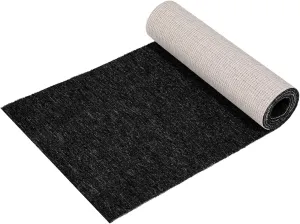 Nuanchu Large Semi Finished Outdoor Mat 16 x 79 Inch Narrow Door Mat Non Slip Boot Rugs Waterproof Carpet Roll for Bathroom Entryway Indoor Outdoor(Classic Black,1 Roll)