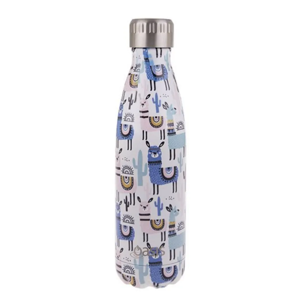 Oasis | Insulated Drink Bottle 500ml | Llamas