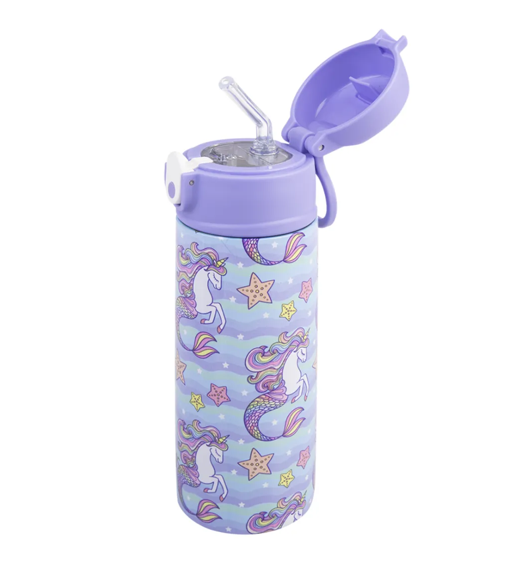 Oasis Insulated Drink Bottle with Sipper 550ml -  Mermaid Unicorns