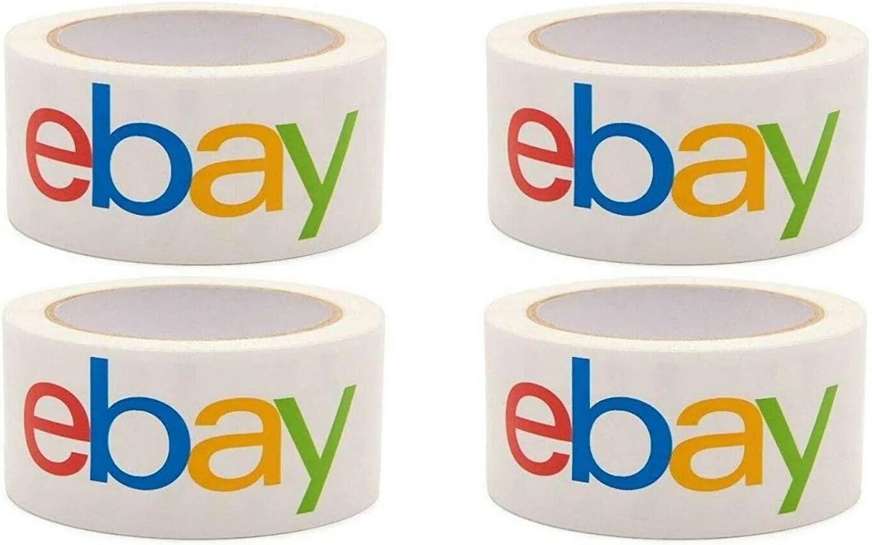 Official Ebay Branded BOPP Packaging Tape - Shipping Supplies (4 Rolls)