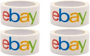 Official Ebay Branded BOPP Packaging Tape - Shipping Supplies (4 Rolls)