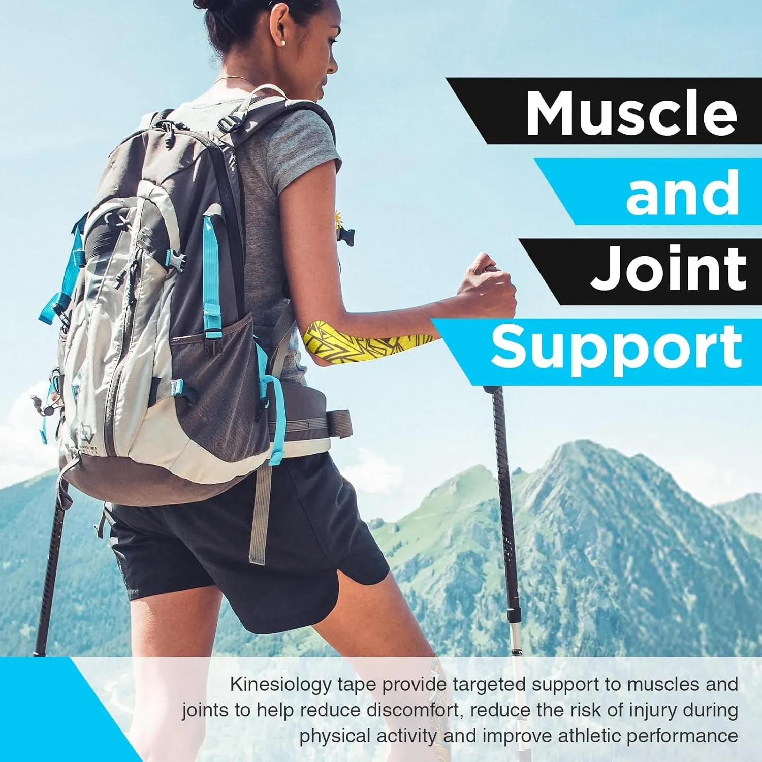 OK TAPE Hypoallergenic Digital Printed Kinesiology Tape, Elastic Sports Athletic Tape, 2 Rolls, 2in×16.4ft Uncut Roll-DIY
