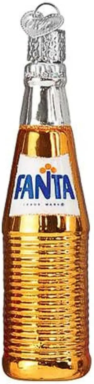 Old World Christmas Fanta Bottle Glass Hanging Ornament