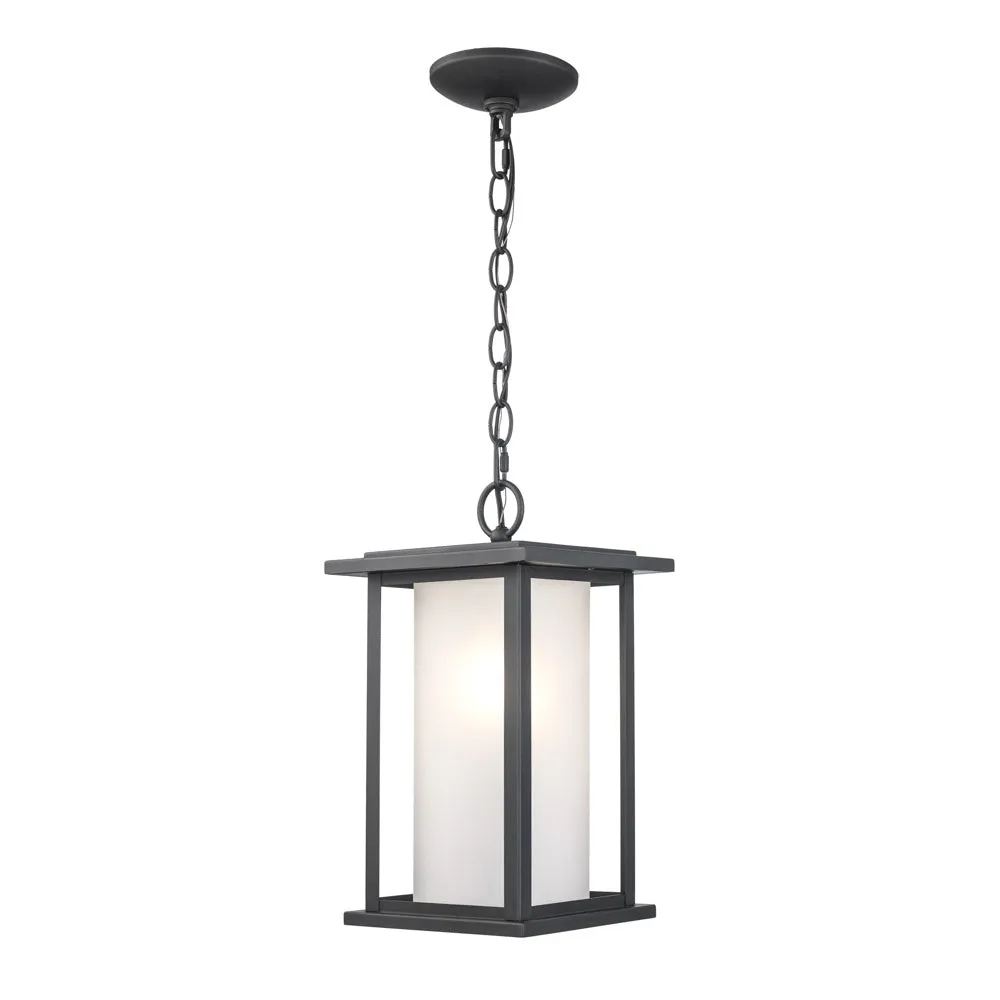 One Light Hanging Lantern in Black