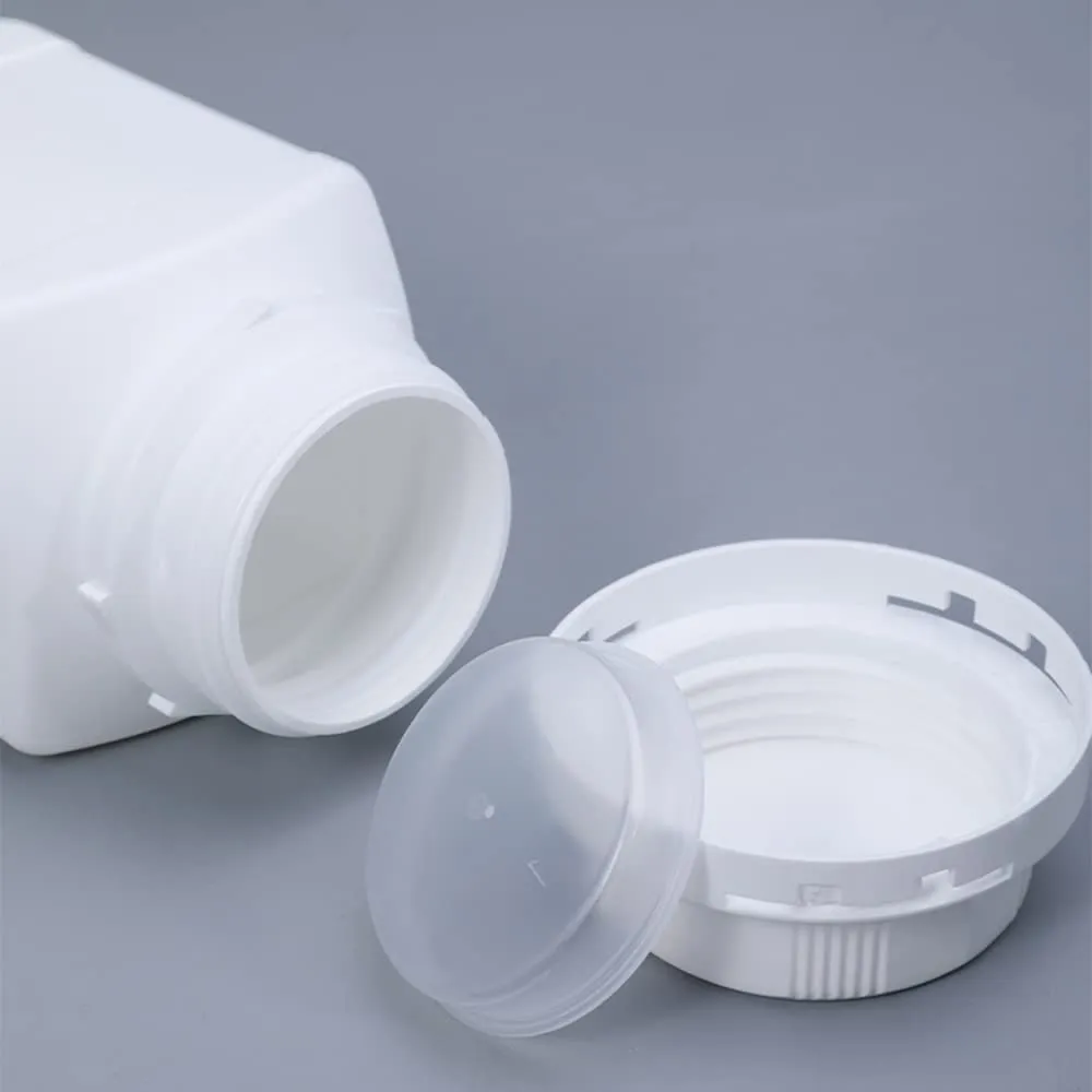 Othmro 650ml/22.1oz Plastic Lab Chemical Reagent Bottles,5pcs 50mmx74.5m(IDxH) Square Wide Mouth Liquid/Solid Sample Storage Container Sealing Bottles Red with Anti-theft Cap