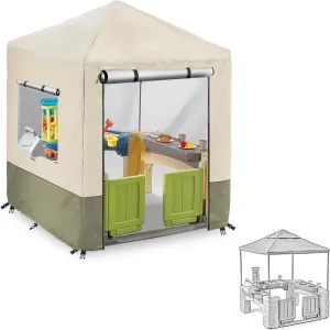 Outdoor Kids Playhouse Cover,Waterproof Cover Suitable for Multiple Brands With The Same Size Playhouse (Grey-56" W x 56" D x 60.2" H)