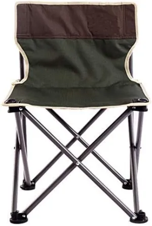 Outdoor Portable Leisure Folding Chair Thick Aluminum Fishing Chair Camping Beach Barbecue Chair Self-Driving Chair(Green)