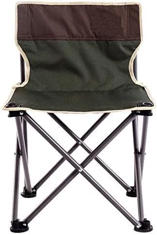 Outdoor Portable Leisure Folding Chair Thick Aluminum Fishing Chair Camping Beach Barbecue Chair Self-Driving Chair(Green)