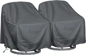 Outdoor Swivel Lounge Chair Cover 2 Pack,Patio Furniture Cover,Waterproof Heavy Duty,30" W X 34" D X 38.5" H