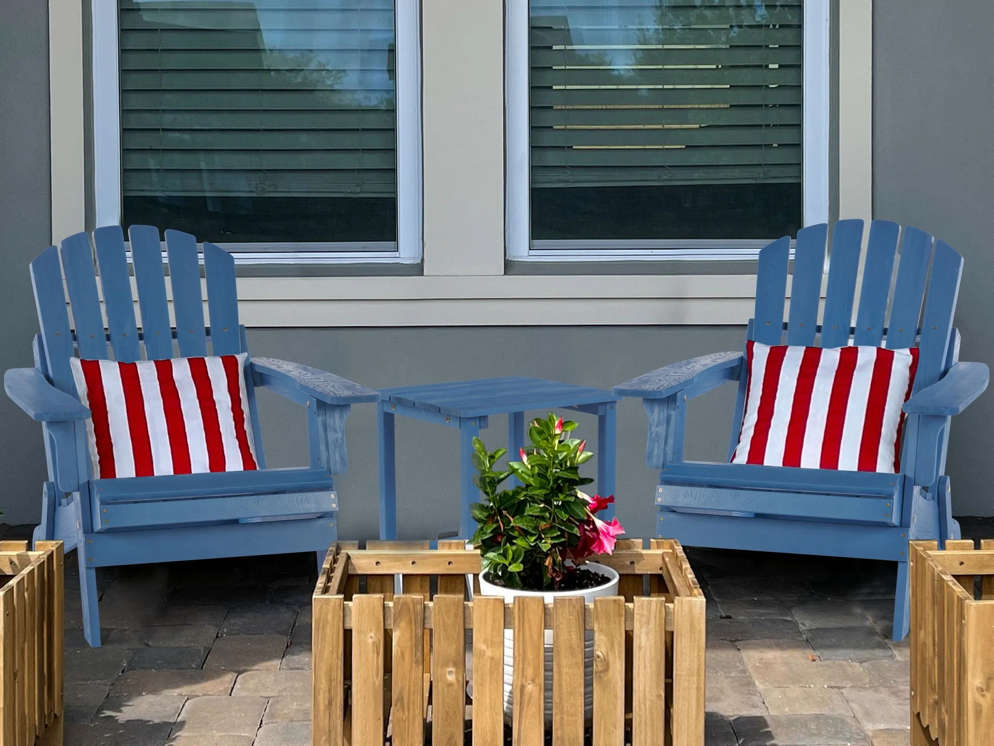 Oversize Outdoor Folding Adirondack Chair, Patio Chair For Garden