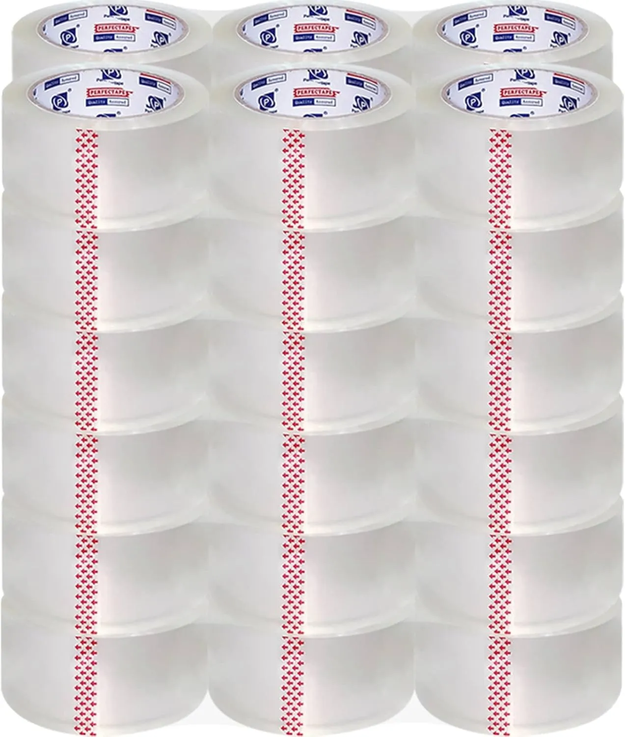P PERFECTAPE Heavy Duty Packing Tape 36 Rolls, Total 2160Y, Clear, 2.7 mil, 1.88 inch x 60 Yards, Ultra Strong, Refill for Packaging and Shipping
