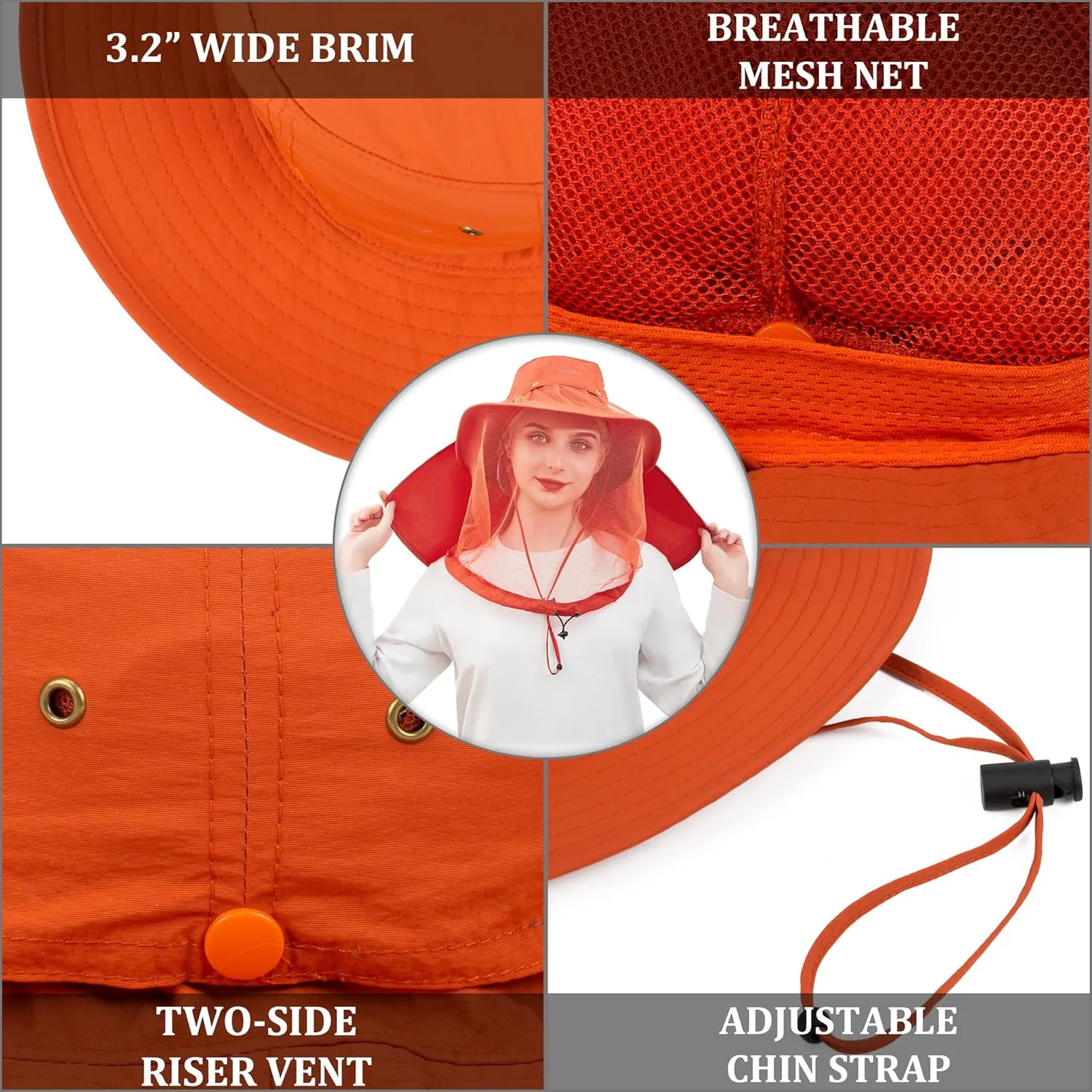 Palmyth Head Net Hat, Sun Hat Safari Hat