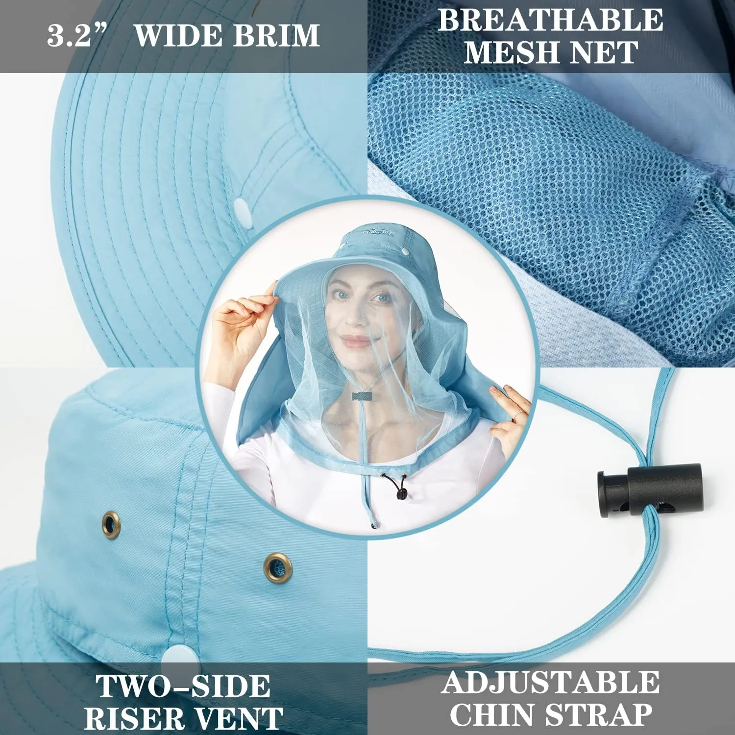 Palmyth Head Net Hat, Sun Hat Safari Hat
