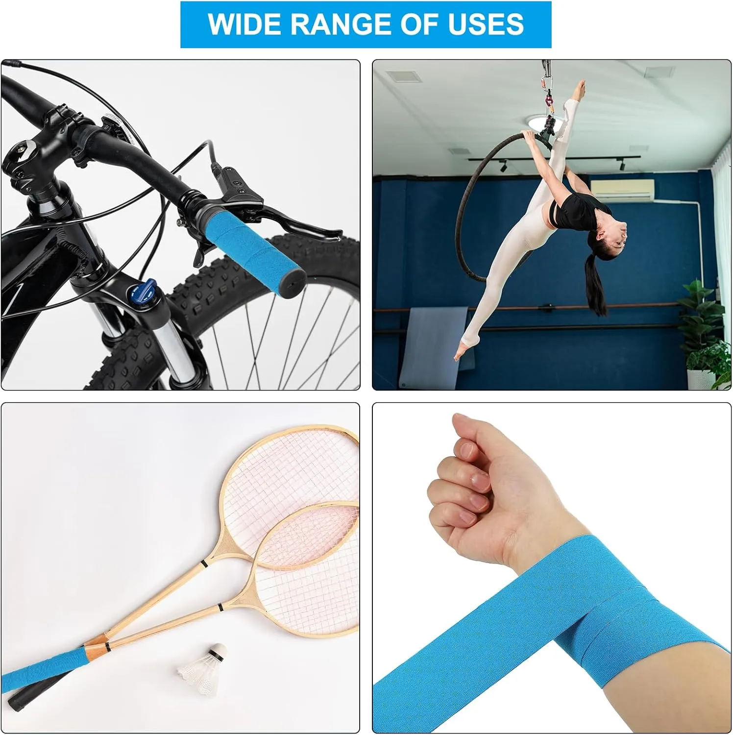 PATIKIL Aerial Hoop Tape, Athletic Tape Adhesive Non-Slip Grip Tape Yoga Rig Sports Tape for Wrapping Exercises Gymnastics