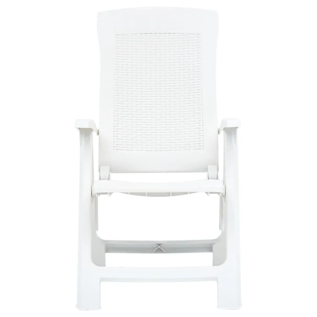 Patio Reclining Chairs 2 pcs Plastic Mocca