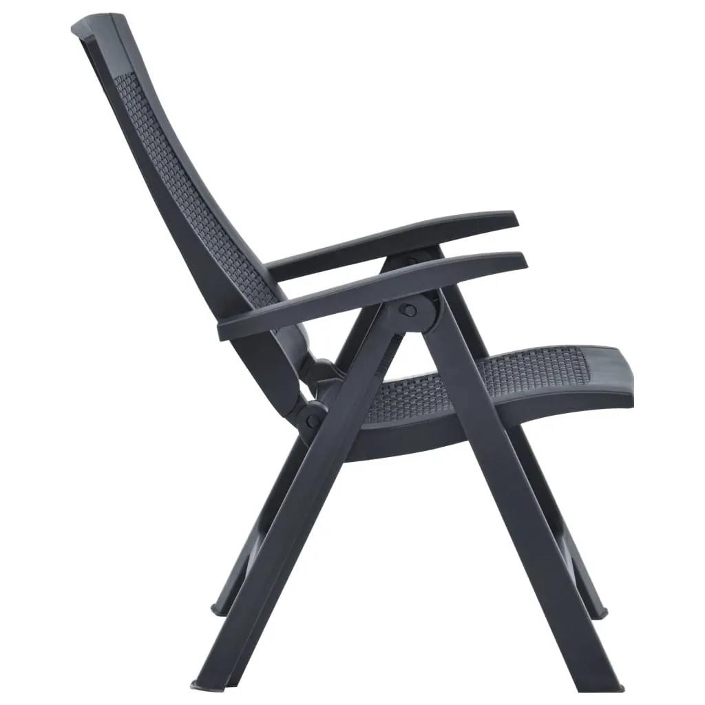 Patio Reclining Chairs 2 pcs Plastic Mocca
