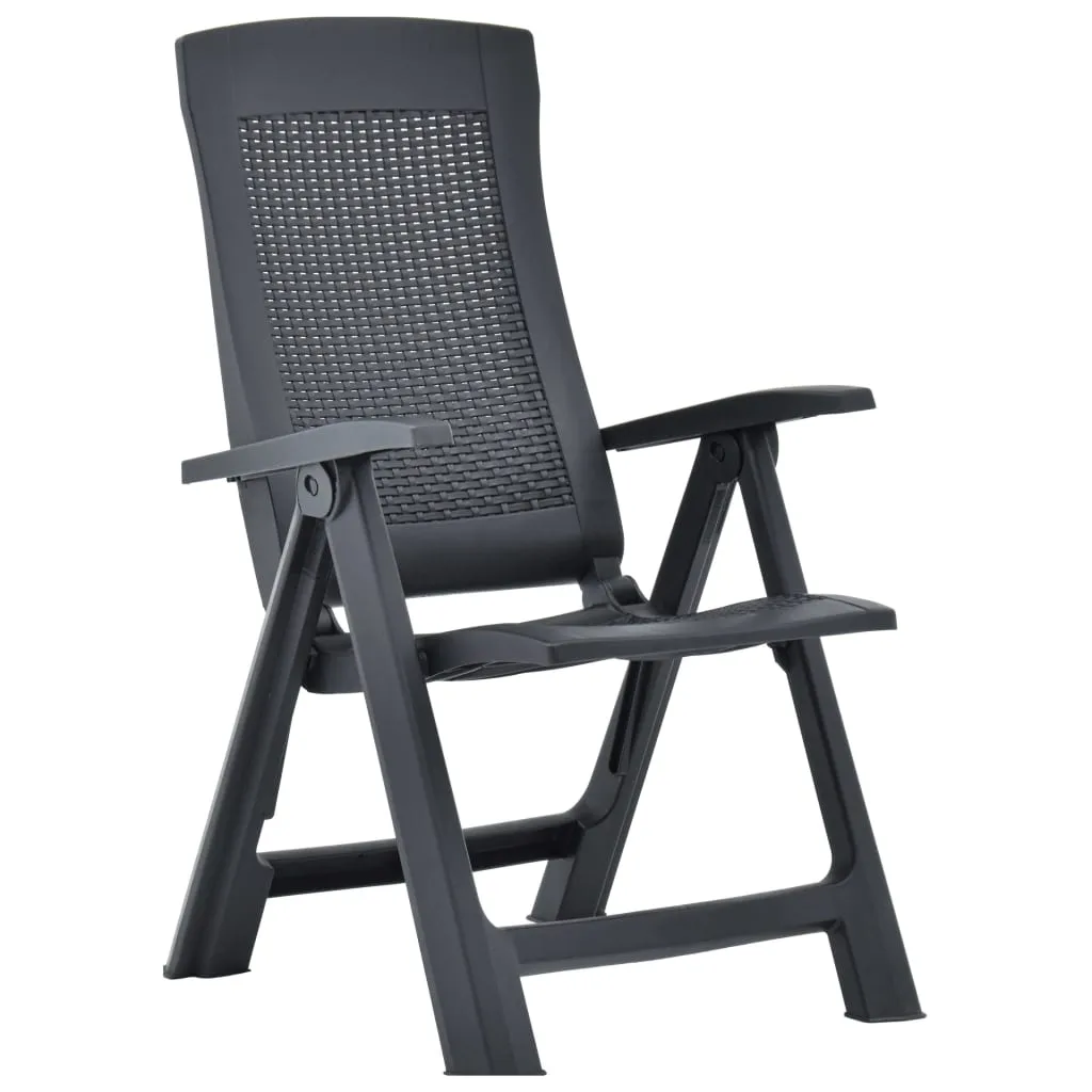 Patio Reclining Chairs 2 pcs Plastic Mocca