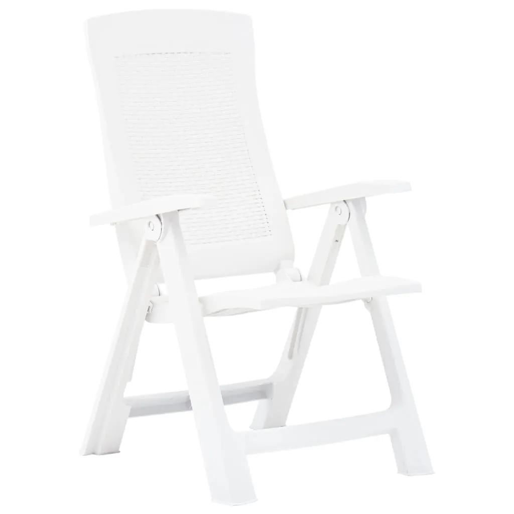 Patio Reclining Chairs 2 pcs Plastic Mocca