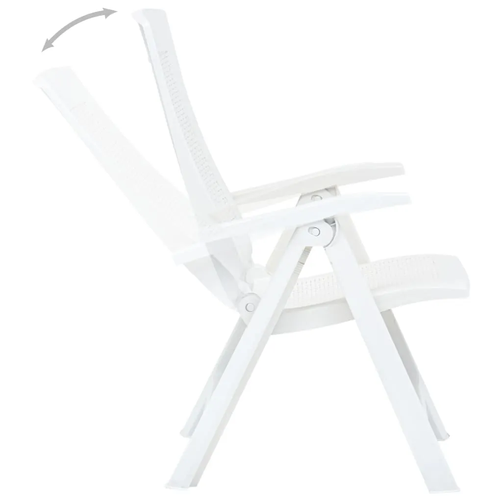 Patio Reclining Chairs 2 pcs Plastic Mocca