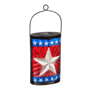 Patriotic Star Flag Solar Lantern