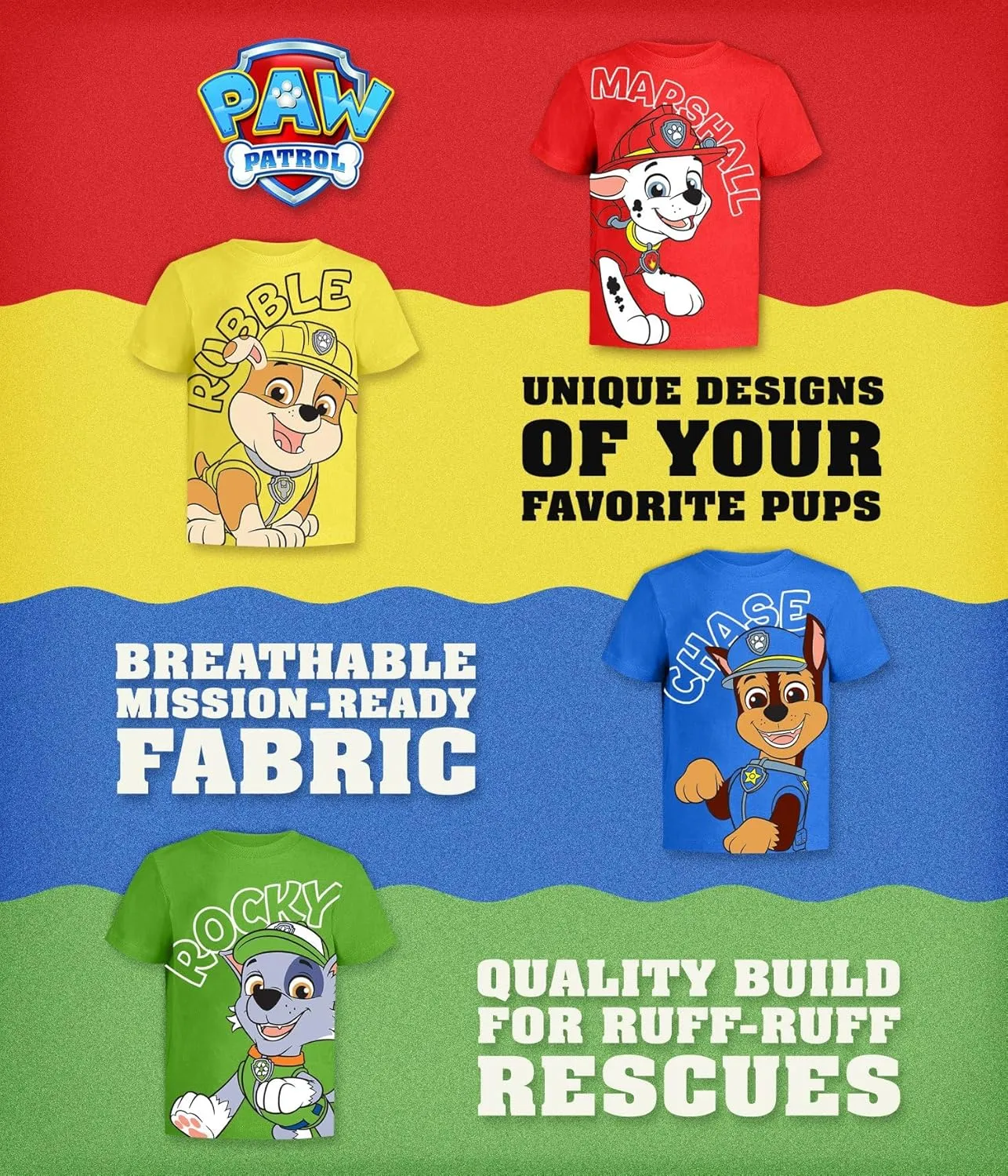 Paw Patrol Graphic T-Shirt (Sets) Marshall Chase Rubble Rocky Skye Everest Zuma Outfit Tee Toddlers Birthday to Kids Clothes