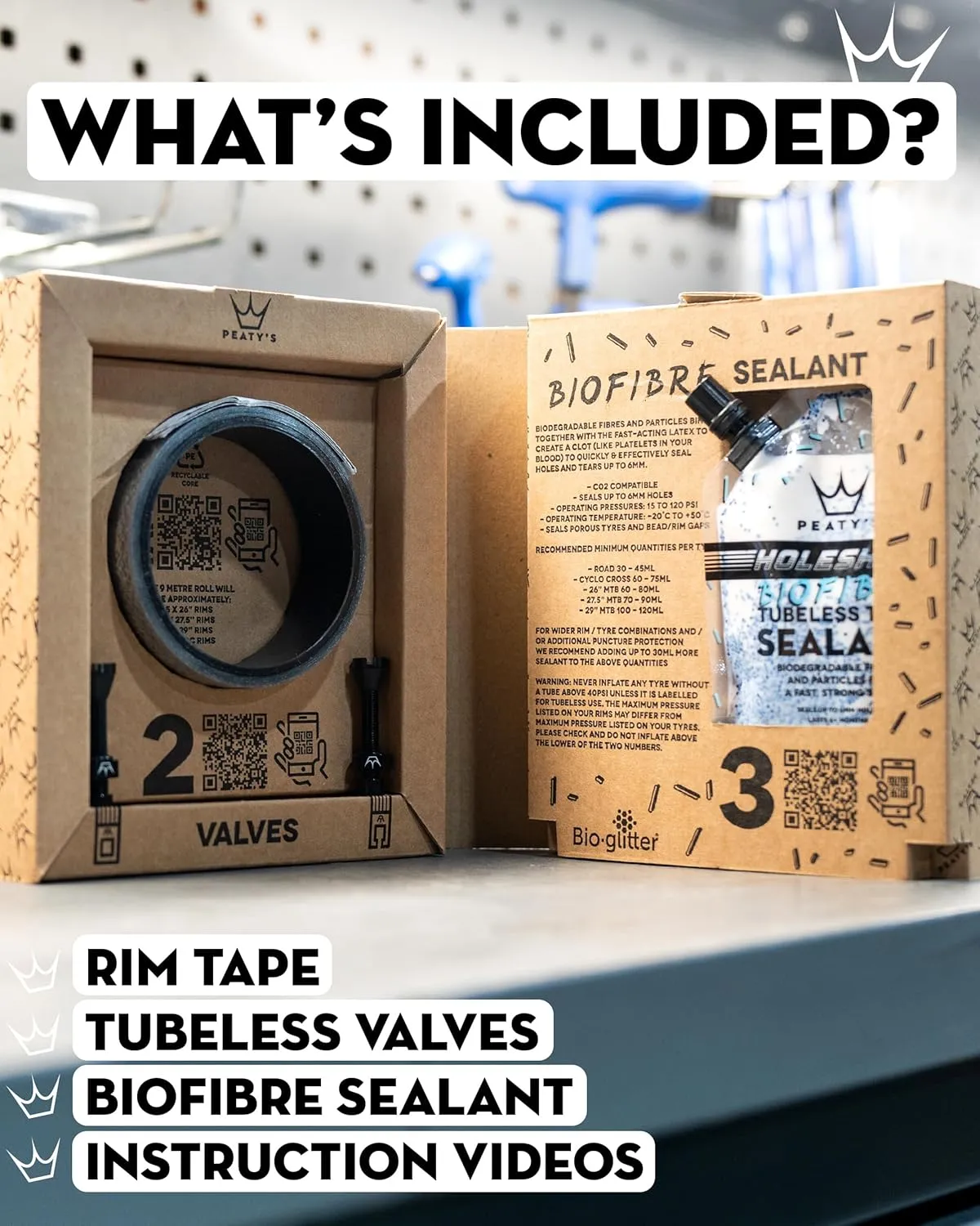 Peaty's Holeshot Tubeless Conversion Kit, XC/Trail, 27mm